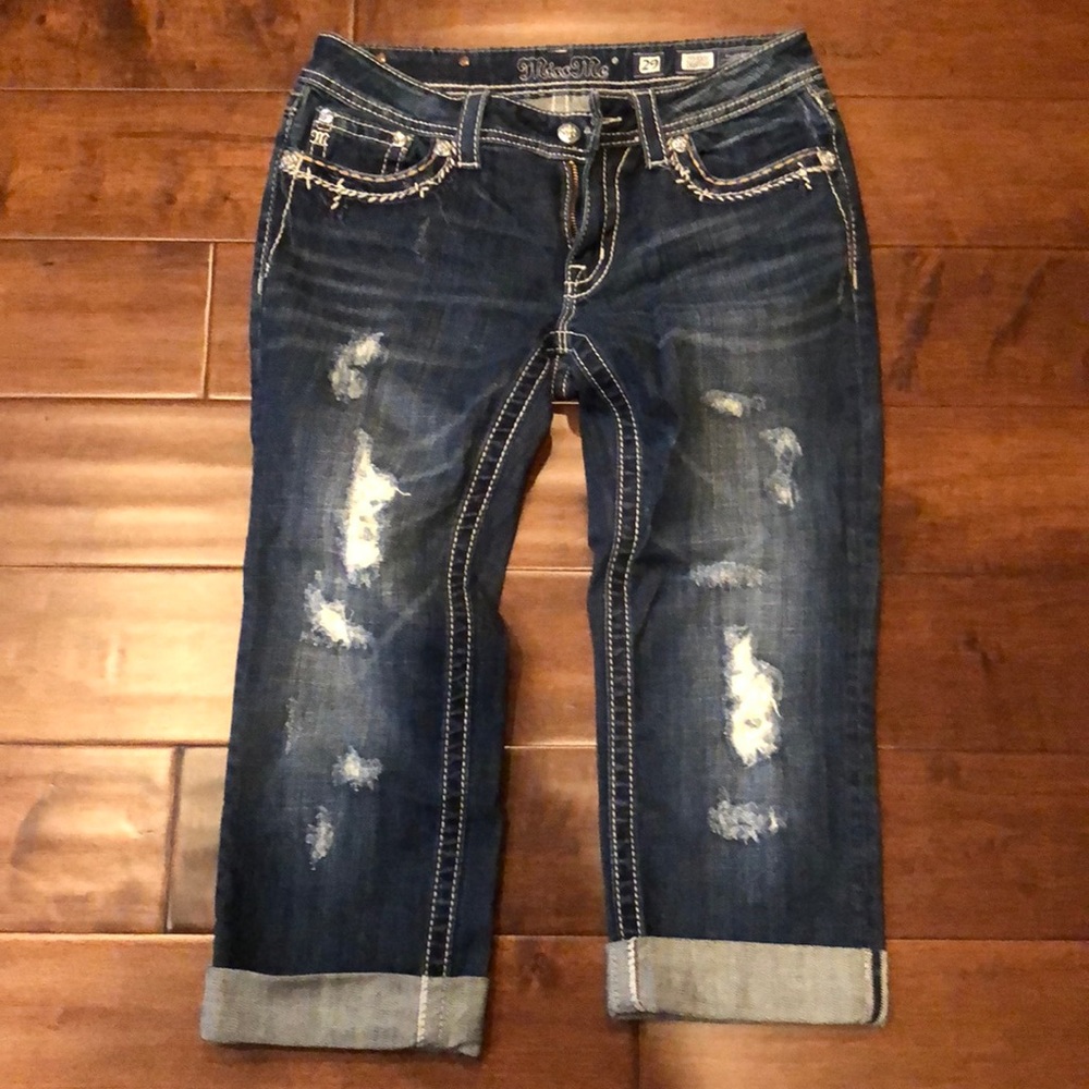 Miss Me cropped denim Capri style